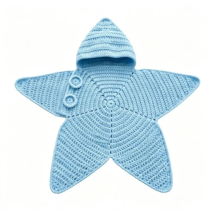 Star Baby Cute Cartoon Rompers Hand Crocheted Yarn Knitted Starfish Jumpsuit Baby Clothes 2026 Spring Autumn New
