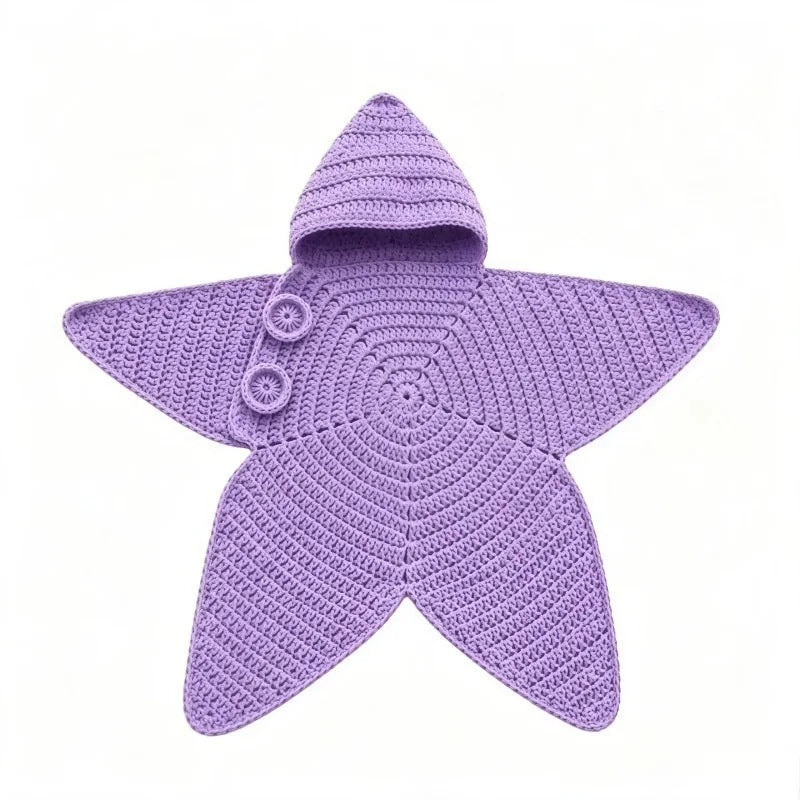 Star Baby Cute Cartoon Rompers Hand Crocheted Yarn Knitted Starfish Jumpsuit Baby Clothes 2026 Spring Autumn New