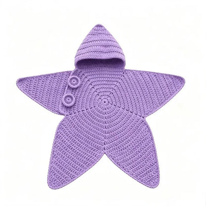 Star Baby Cute Cartoon Rompers Hand Crocheted Yarn Knitted Starfish Jumpsuit Baby Clothes 2026 Spring Autumn New